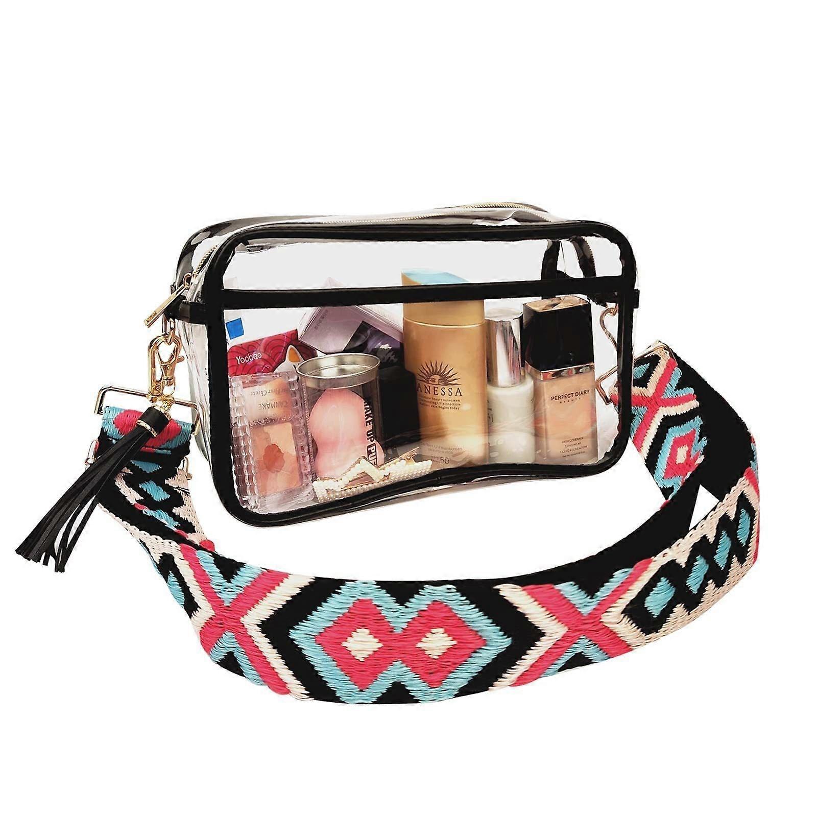 女性のための透明な財布、クリアバッグスタジアム承認済み、コンサートフェスティバルスポーツイベントのためのシースルーバッグ