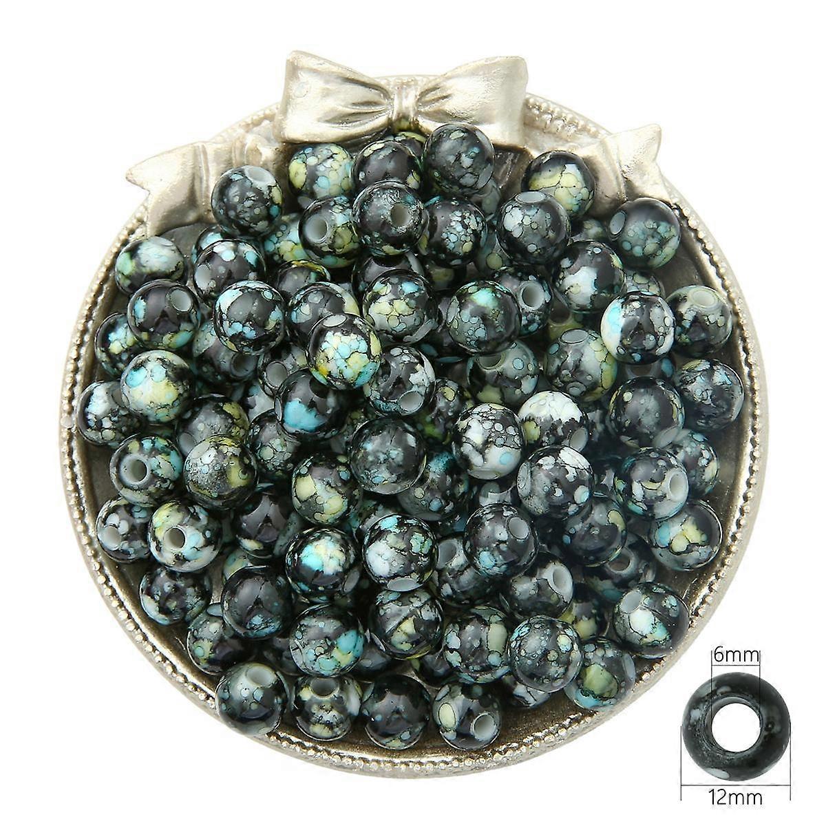 30/50/100Pcs Acrylic Beads Macro Hole Flower Beads Spacer Loose Beads for Jewelry Making