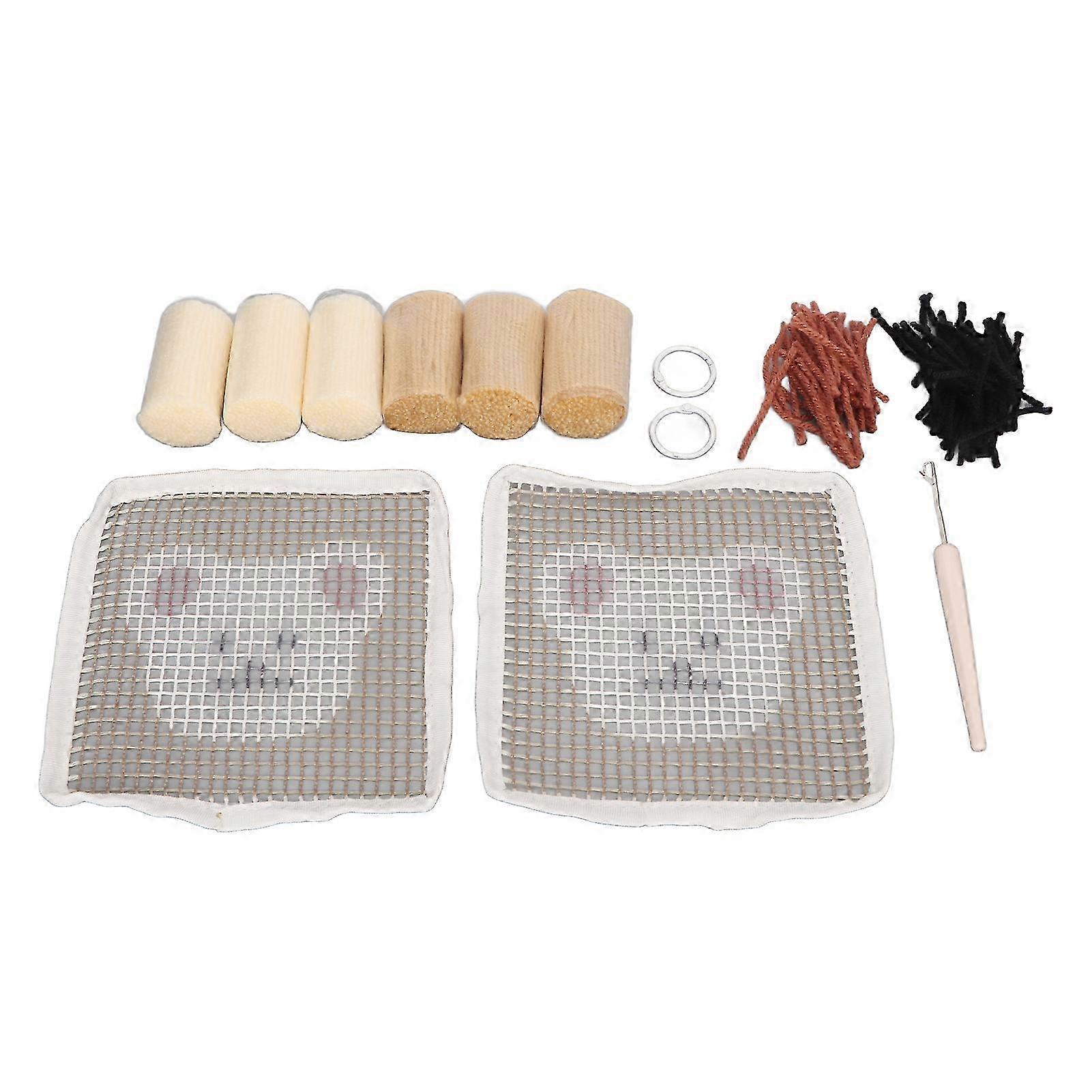 Punch Needle Coaster Kit Polyester Soft Interesting Tufted Rug Pad DIY Kit for Beginner
