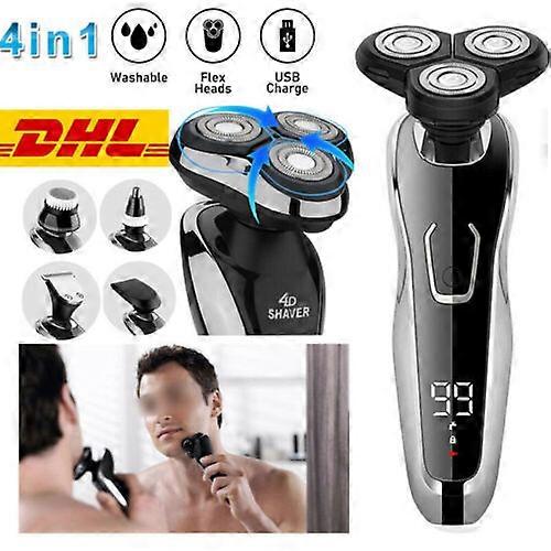 Electric Shaver For Men, 3D Floating Electric Razors Heads Smooth&Close Shave Wet And Dry Usage Capability Self-sharpening Blades, A Gift Of Care