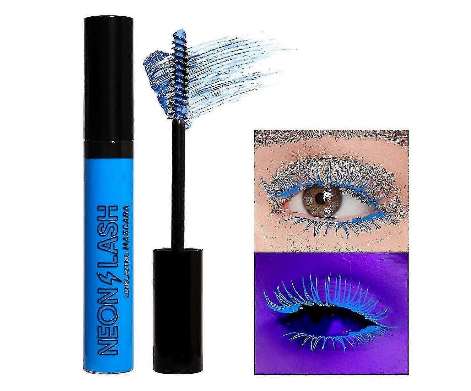 Mascara, Uv Glow Blacklight Colored For Eyelashes  Blue