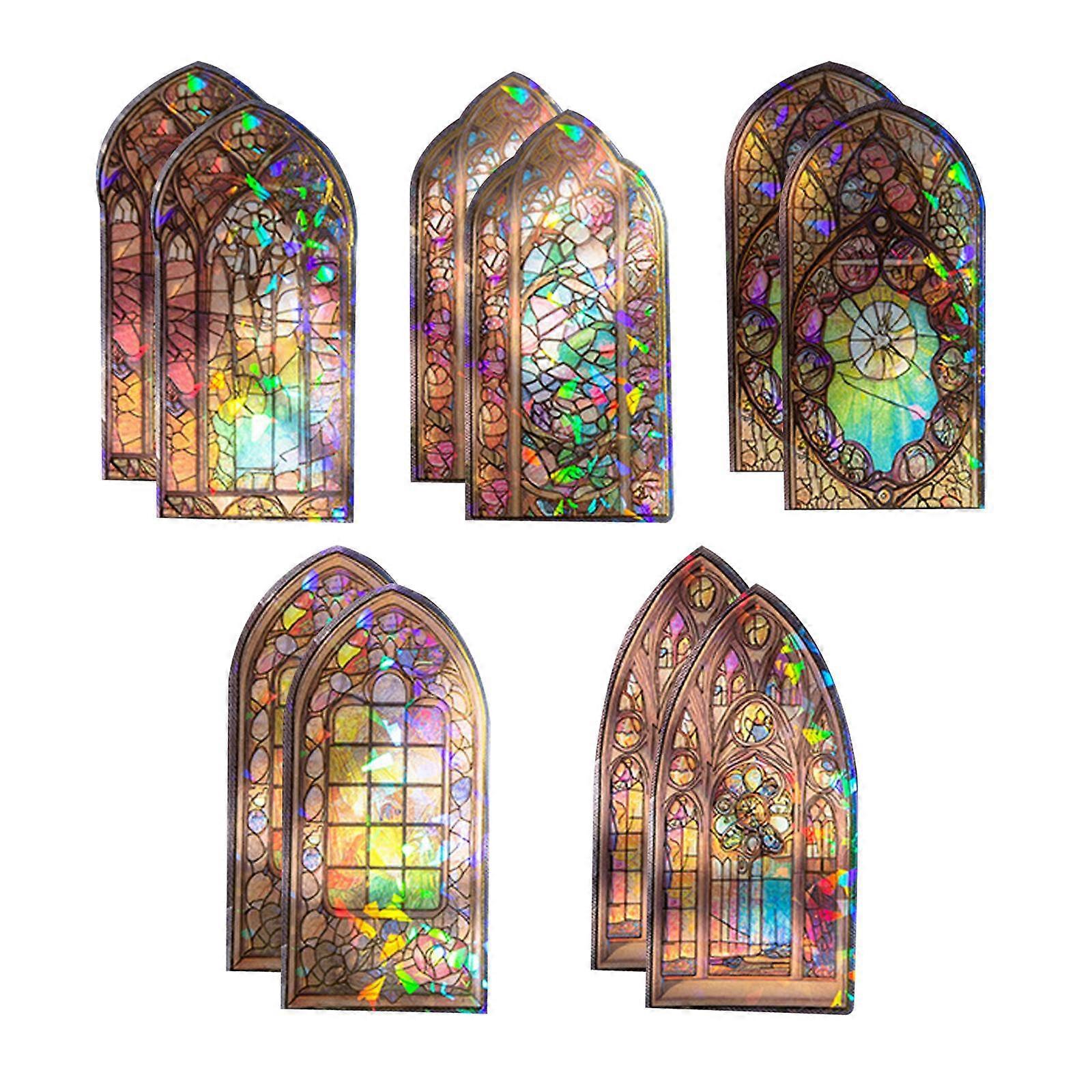 10 Pieces Scrapbooking Stickers Decorative Stickers Pretty Retro Window Frame