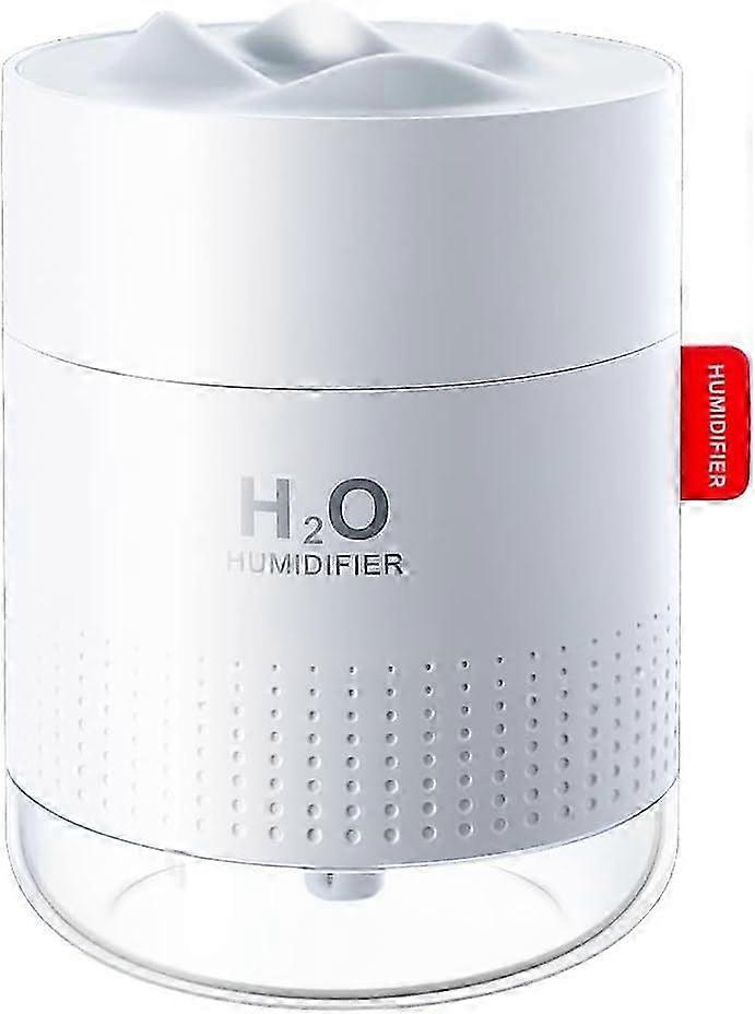 Humidifier, 500ml Silent Ultrasonic Mist Humidifier 2 Mist Modes with LED Waterless Auto Power Off f