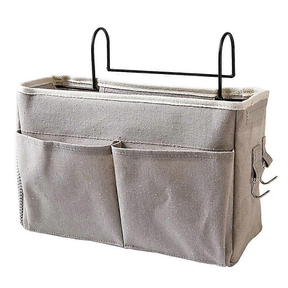Bedside Hanging Pocket Bedside Storage Organizer Holder,Grey