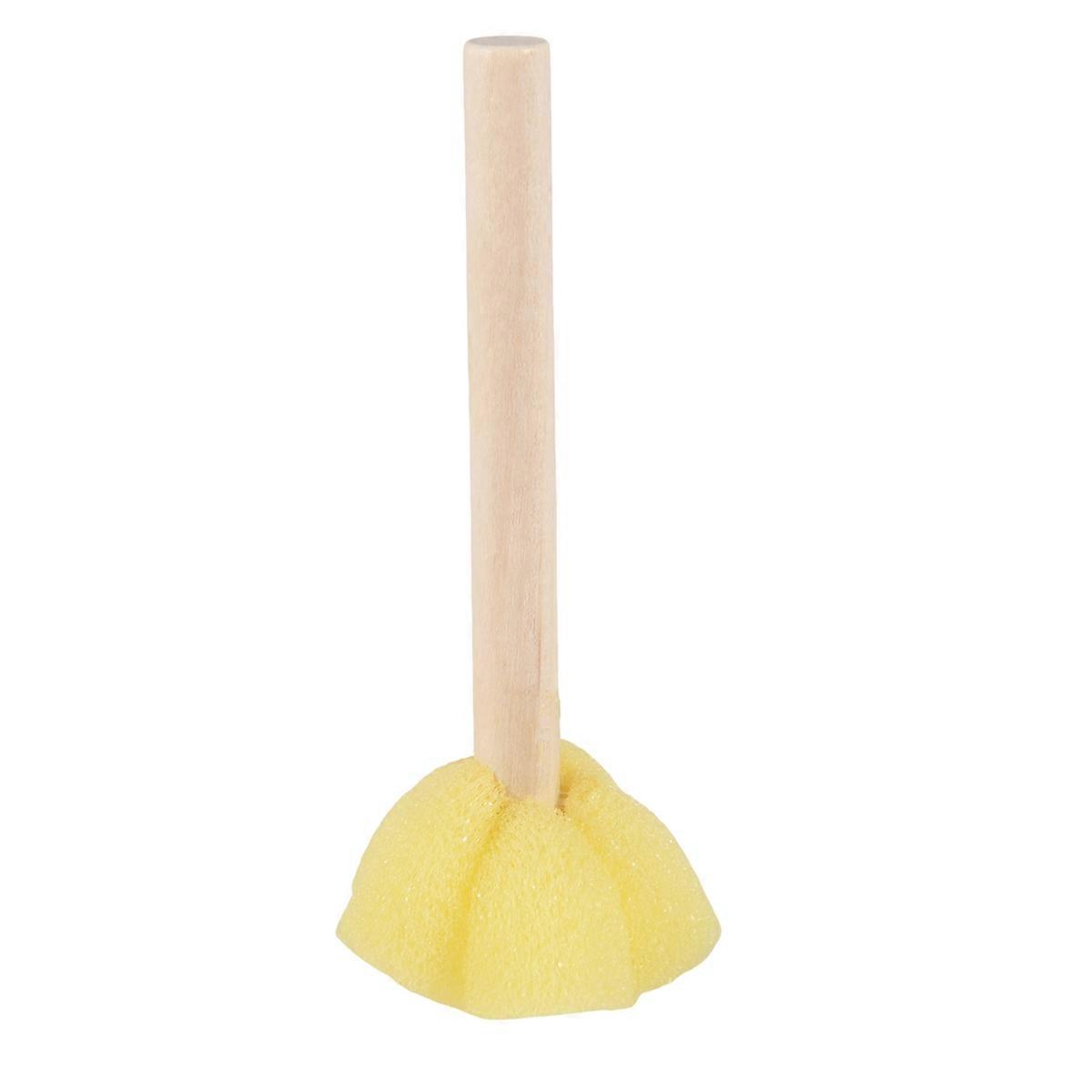 5Pcs/Set Sponge Paint Brushes Toys Wooden Handle Seal