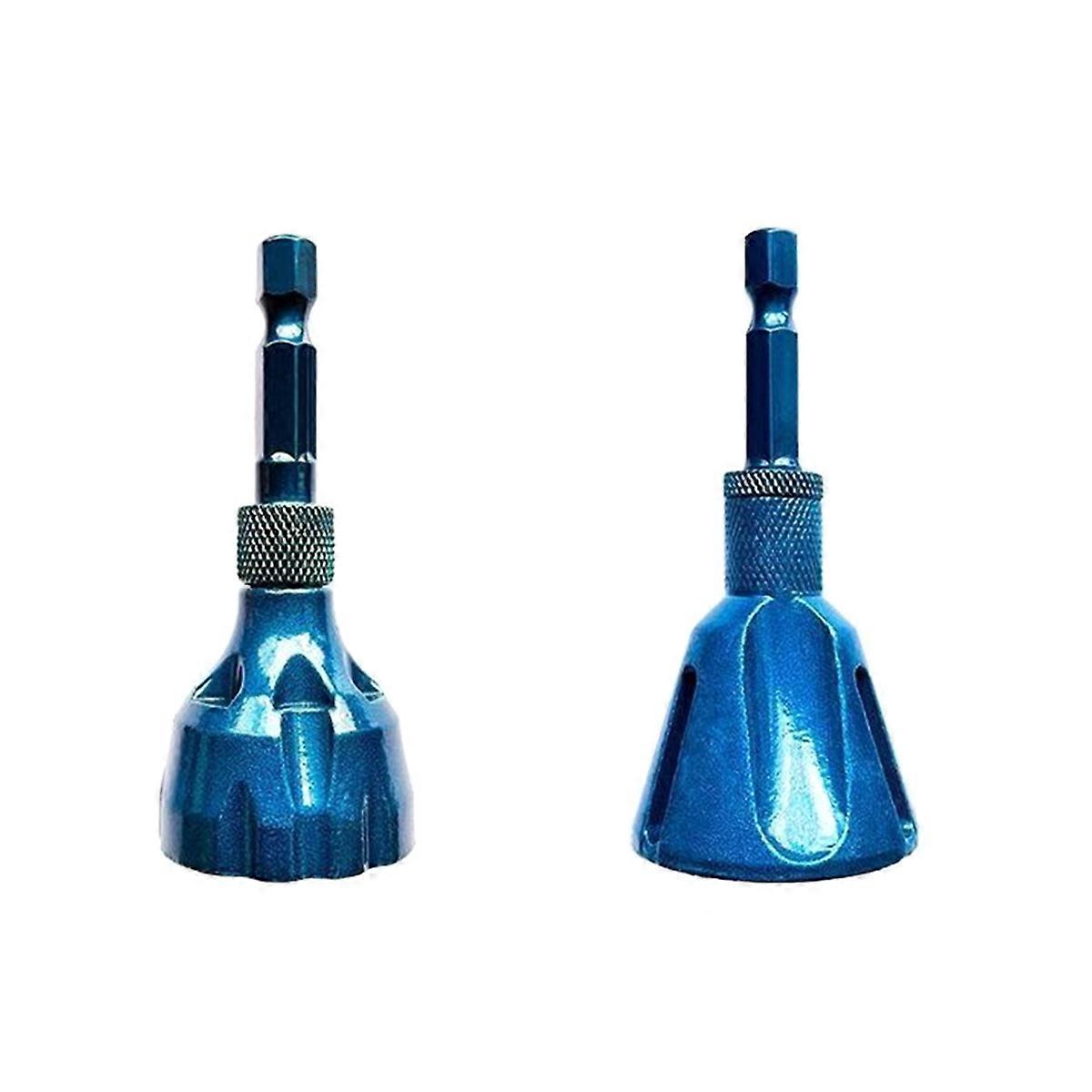 2PCS Screw Deburring Chamfer Cylindrical Chamfering Knife, Screw Repairer Thread Trimming and Angle Bolt Repair Tool