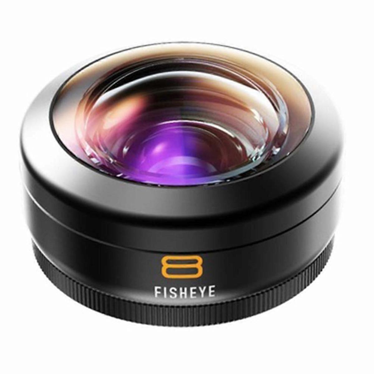 Objectif fisheye grand angle Téléphone portable Objectif supplémentaire 8mm Objectif fisheye