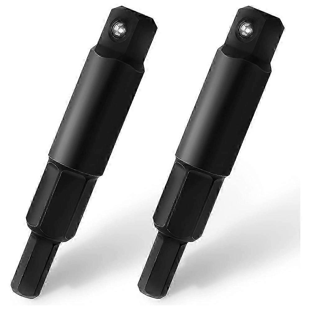 2 Pack 3/16 To 5/16 Service Wrench Hex Key Adapter, Ratchet Wrench Hexagon Bit Adapter Kit, HVAC Va