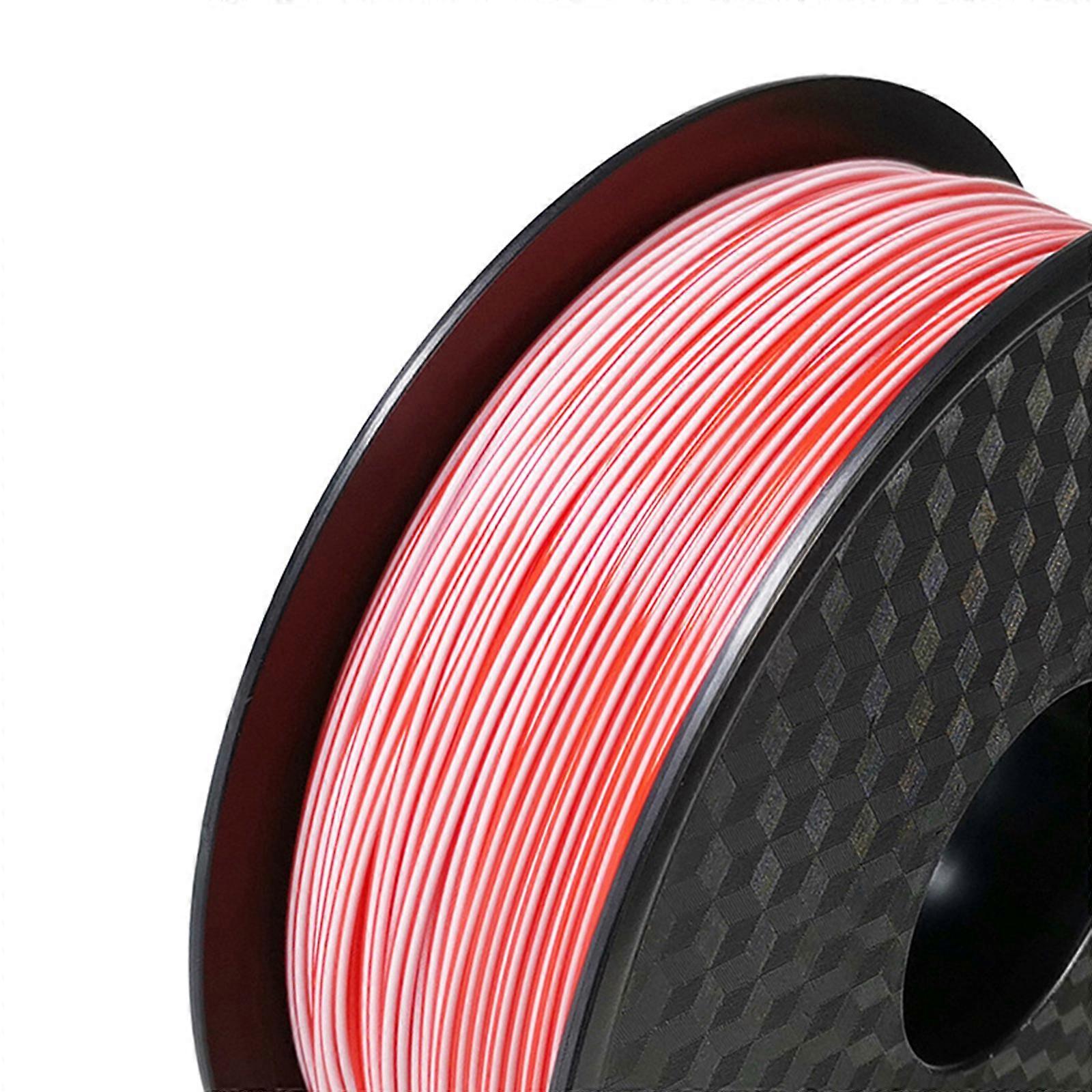 Two-color Printing PLA Silk Consumable PLA Filament Two-color Tangle-Free & Easy to Print for 3D Printing Accessories White Red