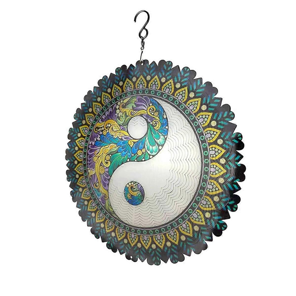 3D Wind Spinner Spiral for Yard Garden Rotating Hanging Wind Chimes