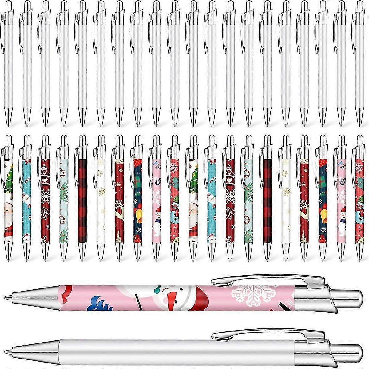 20Pcs Sublimation Pen Blank Heat Transfer Pens Sublimation Ballpoint Pens with Shrink Wrap School S
