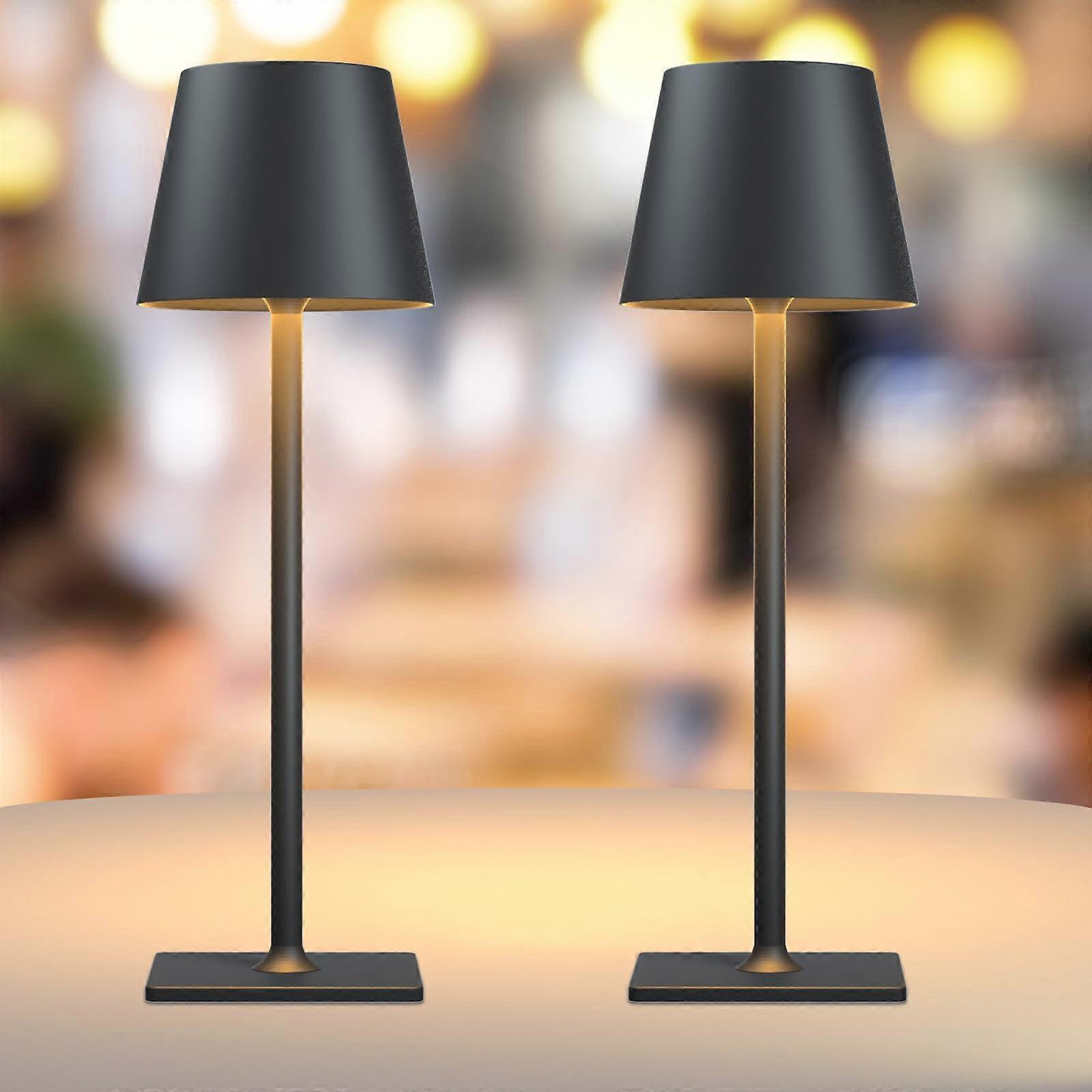 2-Pack Rechargeable Table Lamps For Patio Restaurant Home Kitchen