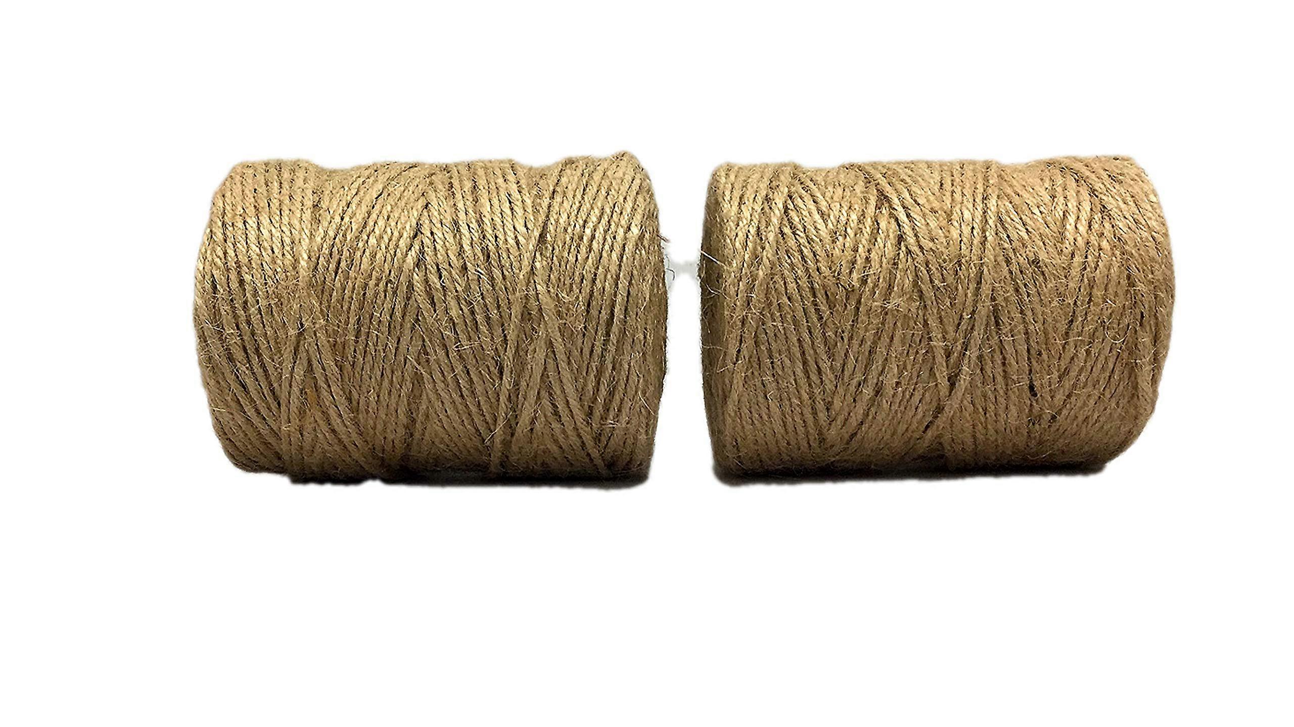 2 Pack Heavy Jute Burlap Twine String for Gardening 680 Feet 4mm
