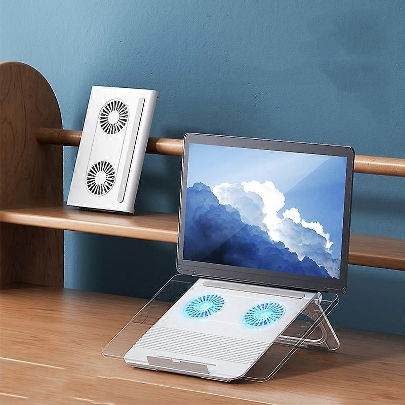 D33 2 Fan Laptop Cooling Bracket Folding Portable Liftable Tablet Bracket