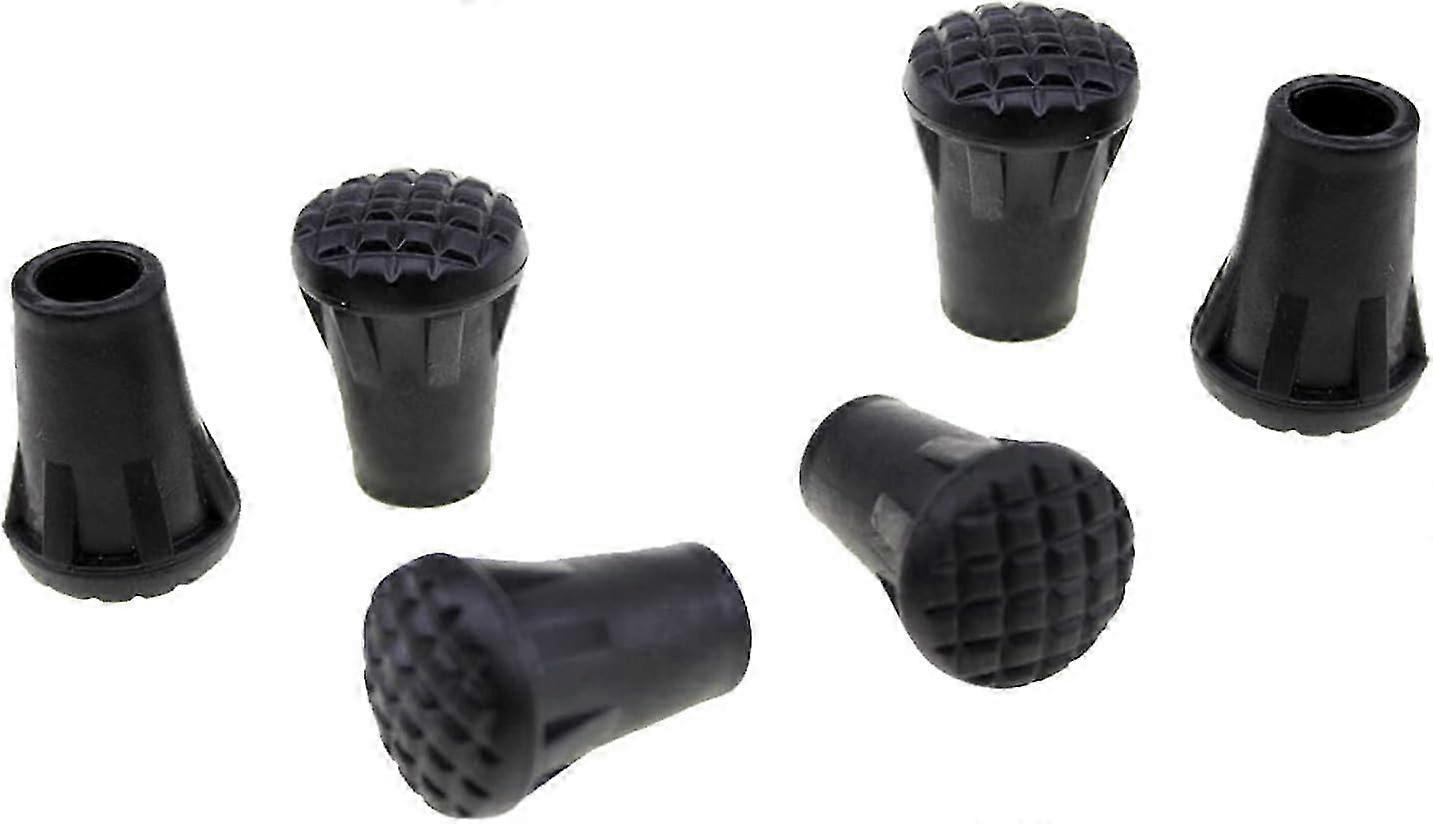 6 قطع الحلقات المطاطية الثقيلة عصا المشي نصائح المطاط أعمدة الرحلات قبعات للمشي لمسافات طويلة عصا المشي أعمدة الرحلات