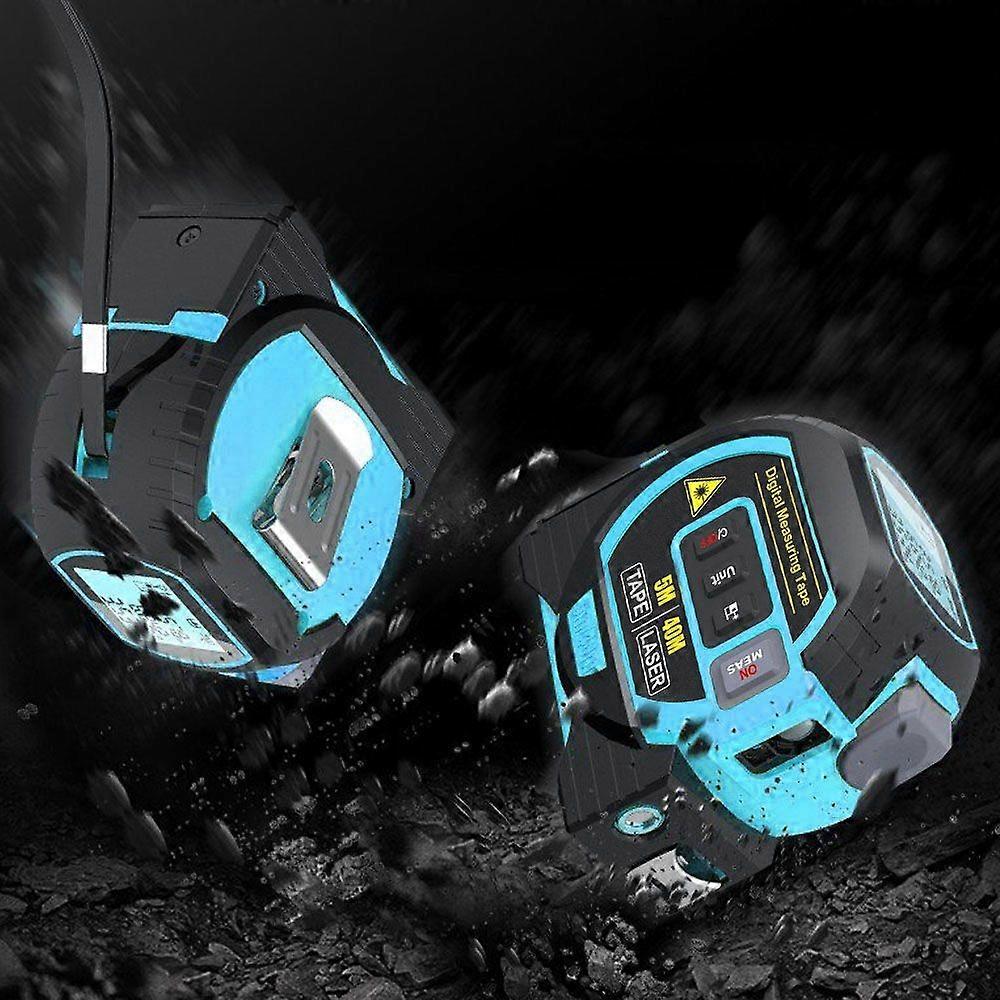 3 In 1 Laser Rangefinder With 5m Tape Measure Ruler LCD Display with Backlight Laser Distance Meter Building Measurement Device