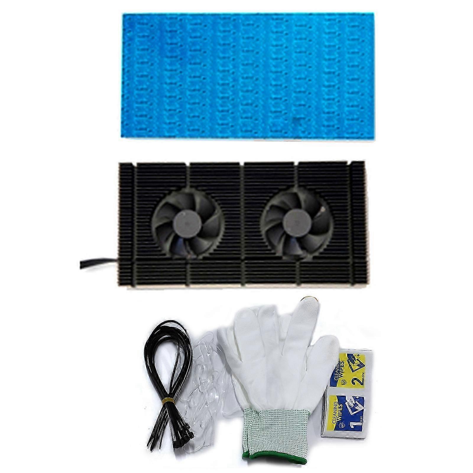 für RTX 3080 3090 GPU Kühler Grafikkarte Backplate Kühlkörper + Dual PWM Lüfter