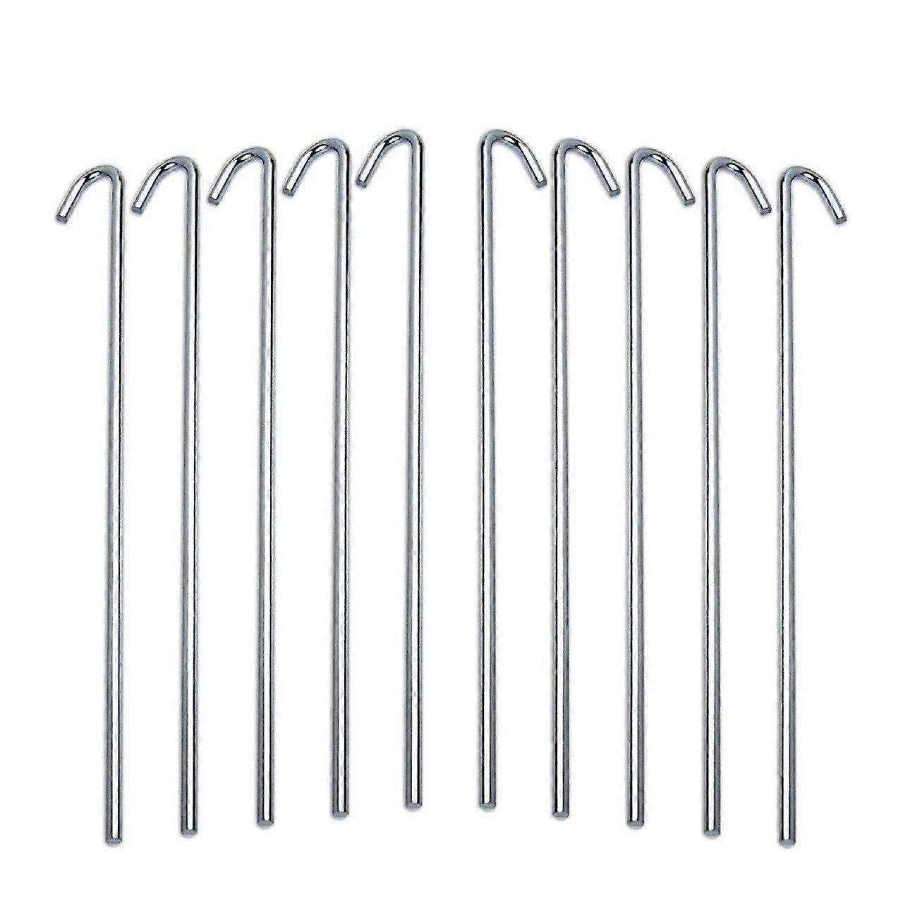 Tent Stakes Metal, Galvanized RustFree Yard Stakes, Garden Edging Fence Hook