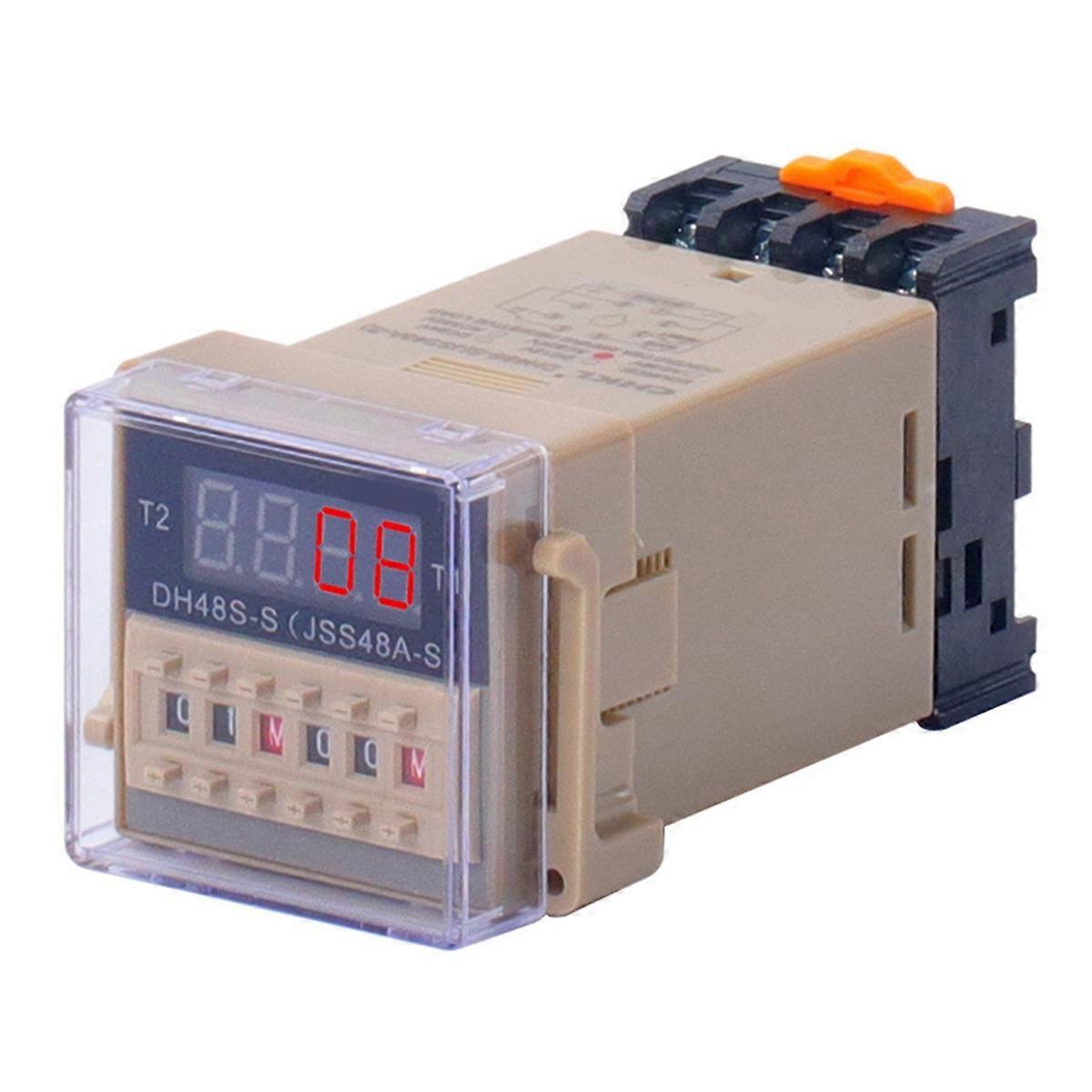 DH48S-S 12V Time Relay DC24V Repeat Cycle with Socket DH48S Series Delay Time with Base