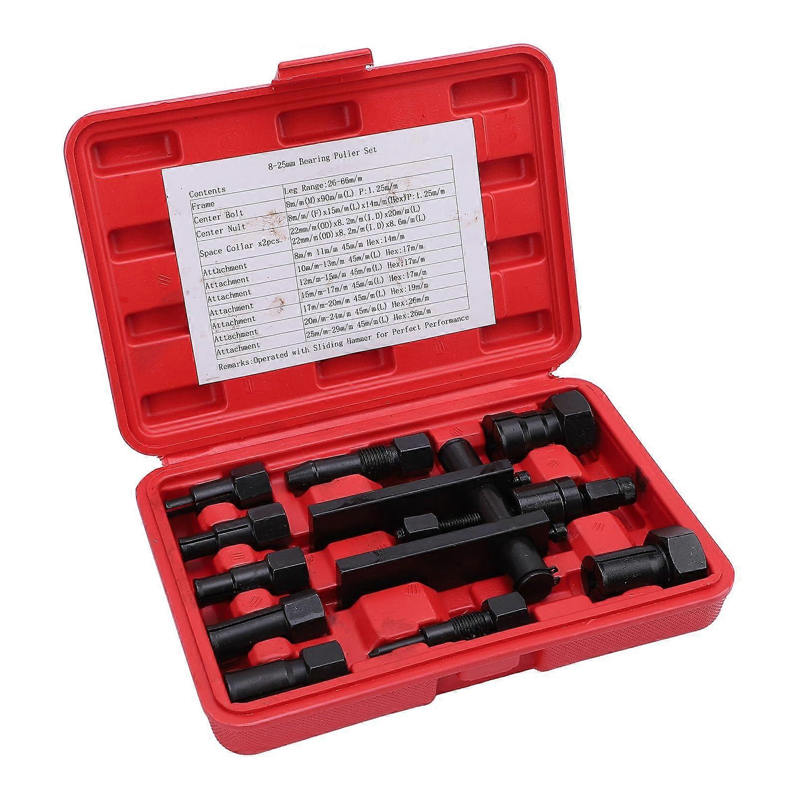 10pcs Motorcycle Internal Bearing Puller, Inner Bearing Puller Tool 8  25MM