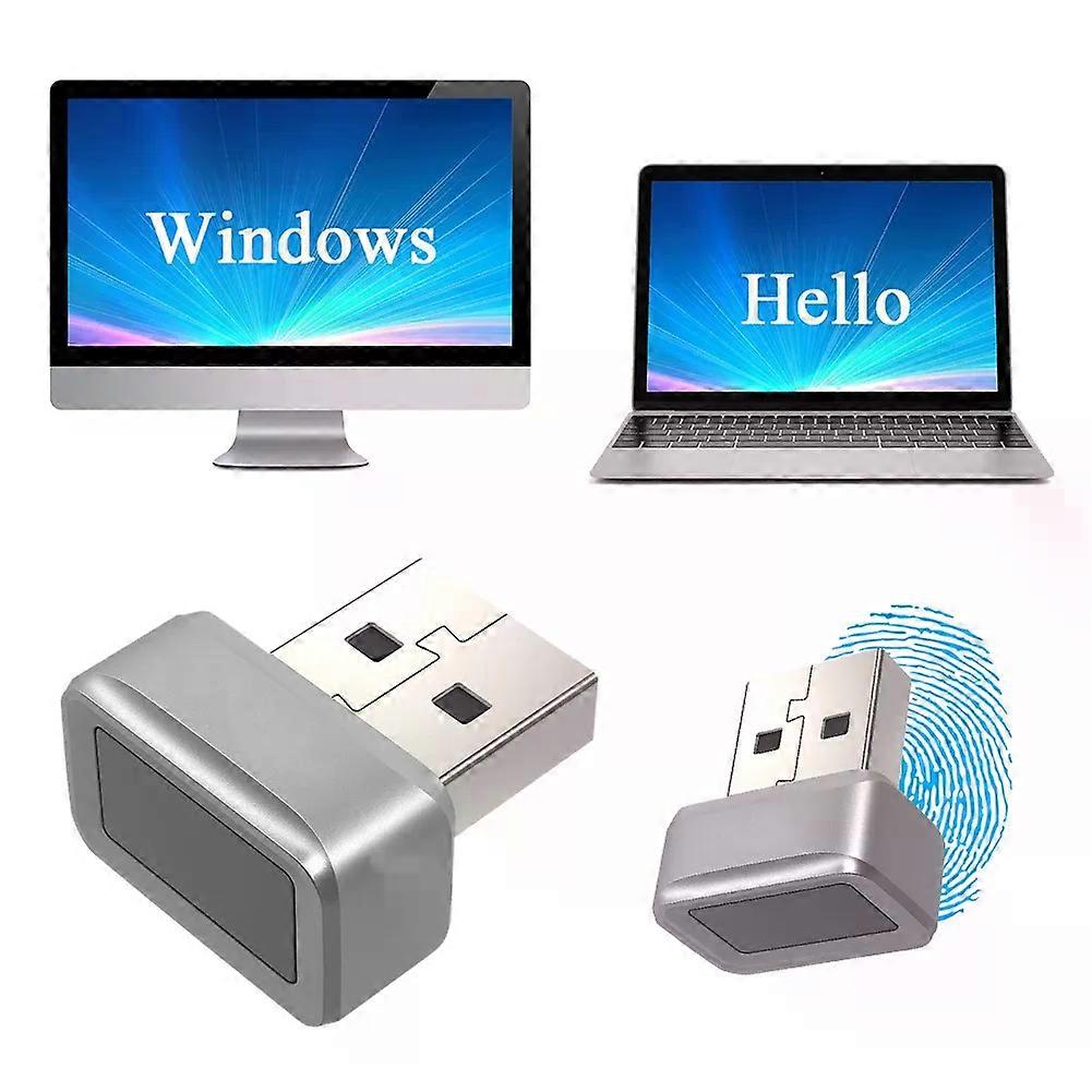 con USB Fingerprint Key Reader FIDO U2F Windows Hello Anti-Spoofing Biometric Mini Security Key Dongle for PC or Laptop