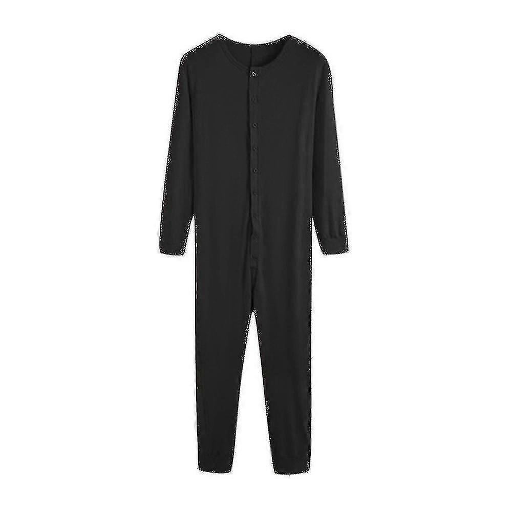 Heren One Piece Long Johns Night Pyjama