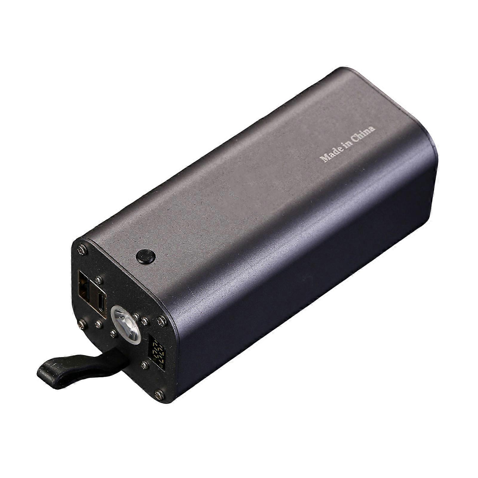 Boîtier de charge pour batterie avec écran LED et lampe torche, support pour batterie 4680, sorties USB et USB-C, gris