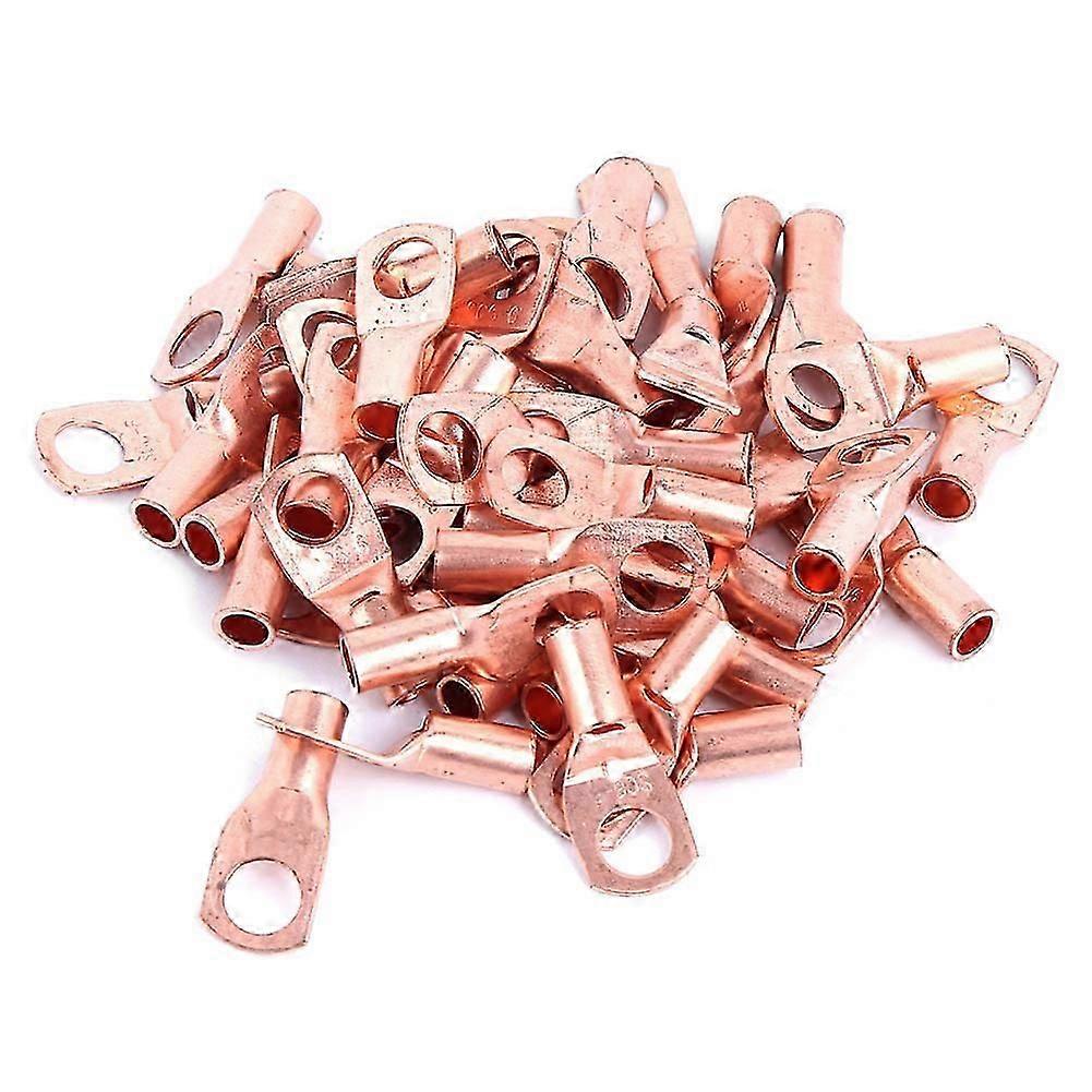 50Pcs Copper Ring Lug Terminal Cable ColdPressed Crimp Connectors Terminals sc66