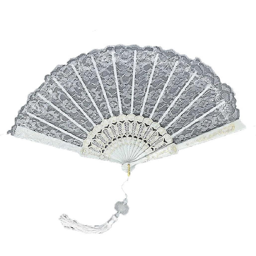 Lace Fan Folding Handheld Fan for Dance Performance Decorative Chinese Fans
