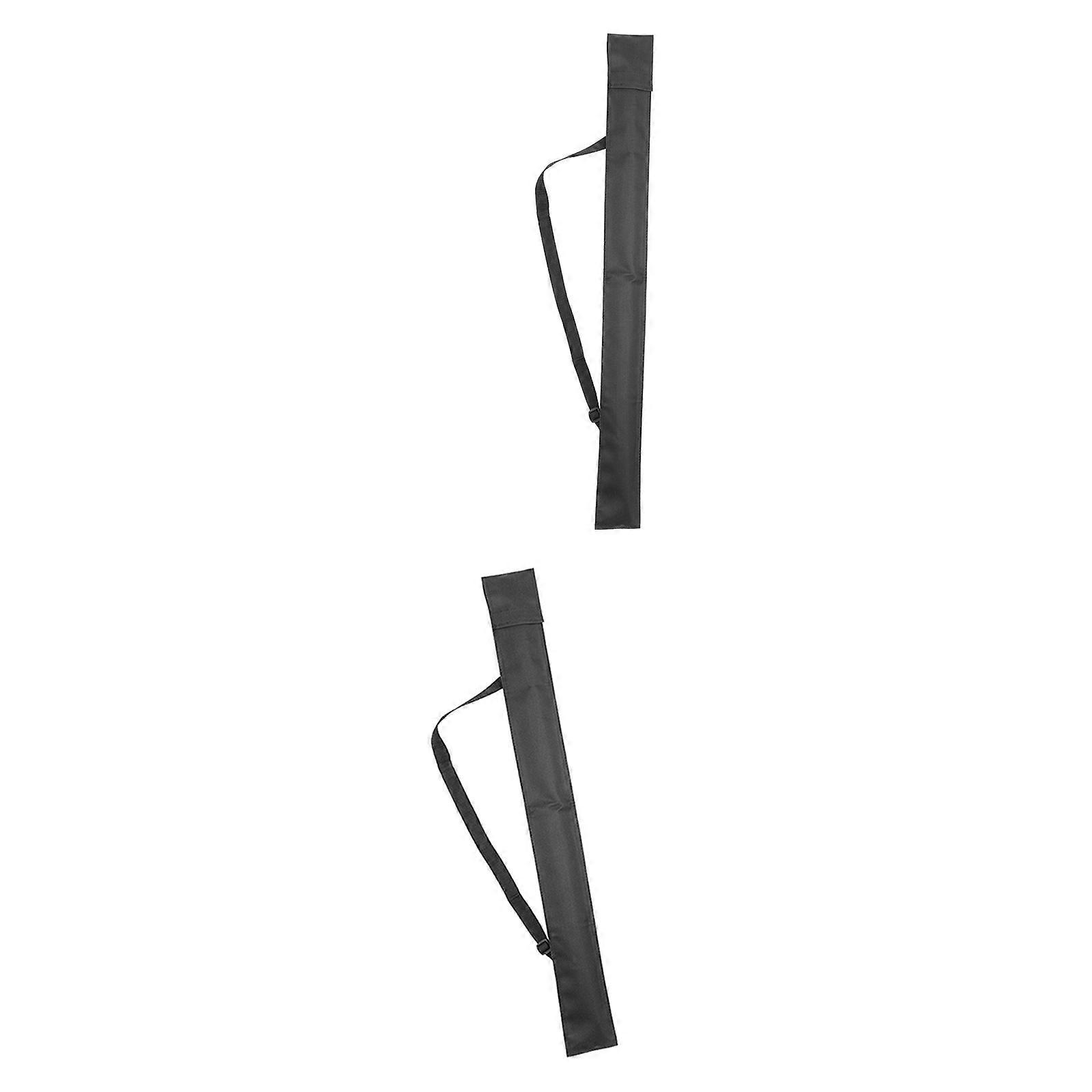 Biliar Cue Μαύρη Τσάντα Μπιλιάρ Stand Ρυθμιζόμενη 81x10cm/120x10cm