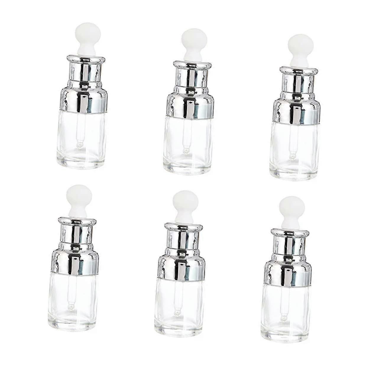 6 Pack Clear Perfume Refillable Dropper Bottle for Essential Oil 30ml Essential Oil Container