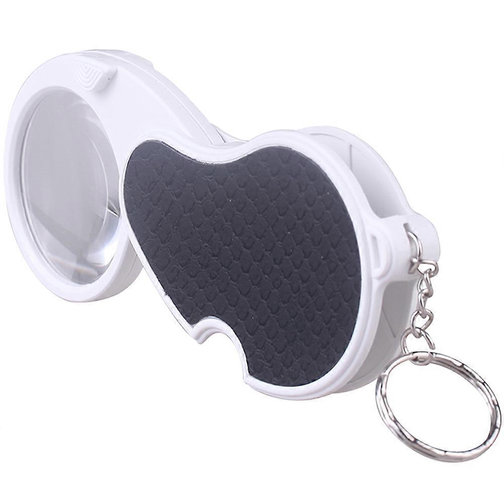 Portable Folding Magnifying Glass with LED Light for Reading, Coins, and Crafts – Lightweight, Durable, and Easy Carry Keychain Design