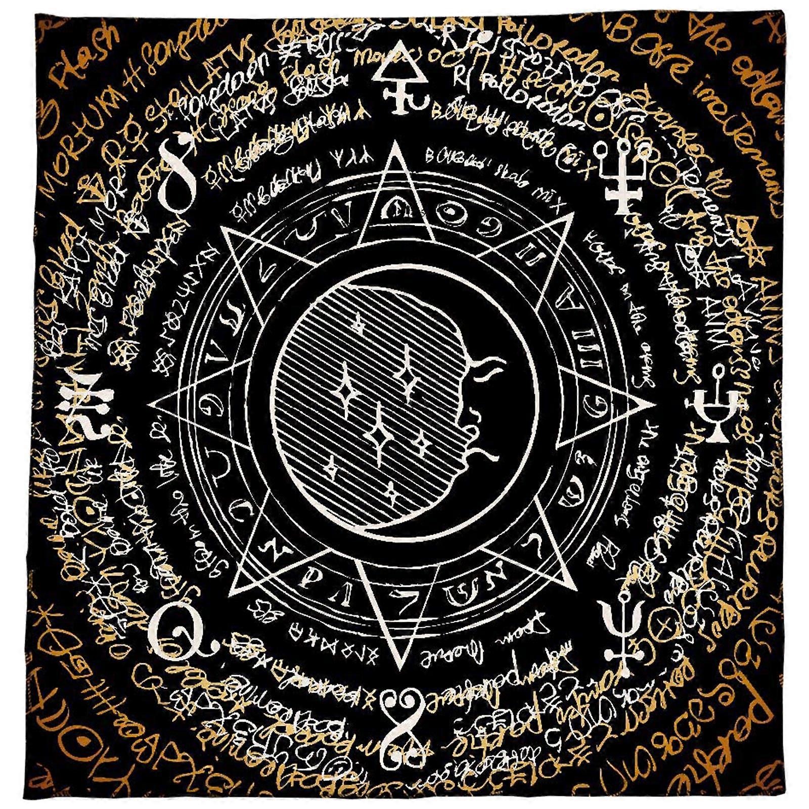 Tarots Nappe Etoile Rune Astrologies Autels Nappe Divinations Cartes Nappe Tapisserie Décors Sorcellerie Approvisionnement 60x60cm