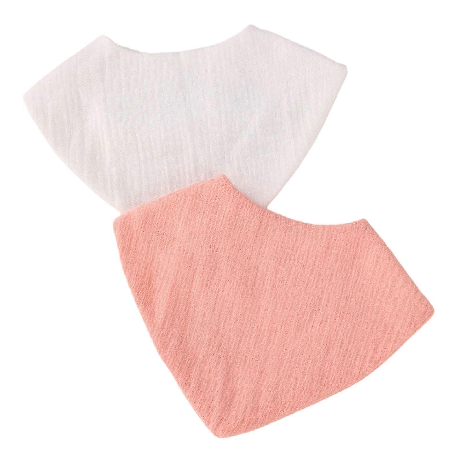 2Pcs Baby Bibs Cotton Drooling Bib Triangle Nursing Bib Comfortable Teething Bib Soft Burp Cloth Breathable Saliva Towel Set 8