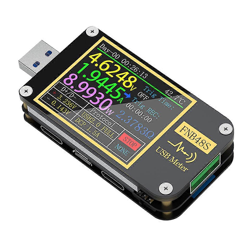USB Voltmeter Ammeter Tester 1. 77-inch High Definition Color Screen Current Multifunction Protocol Capacity Tool