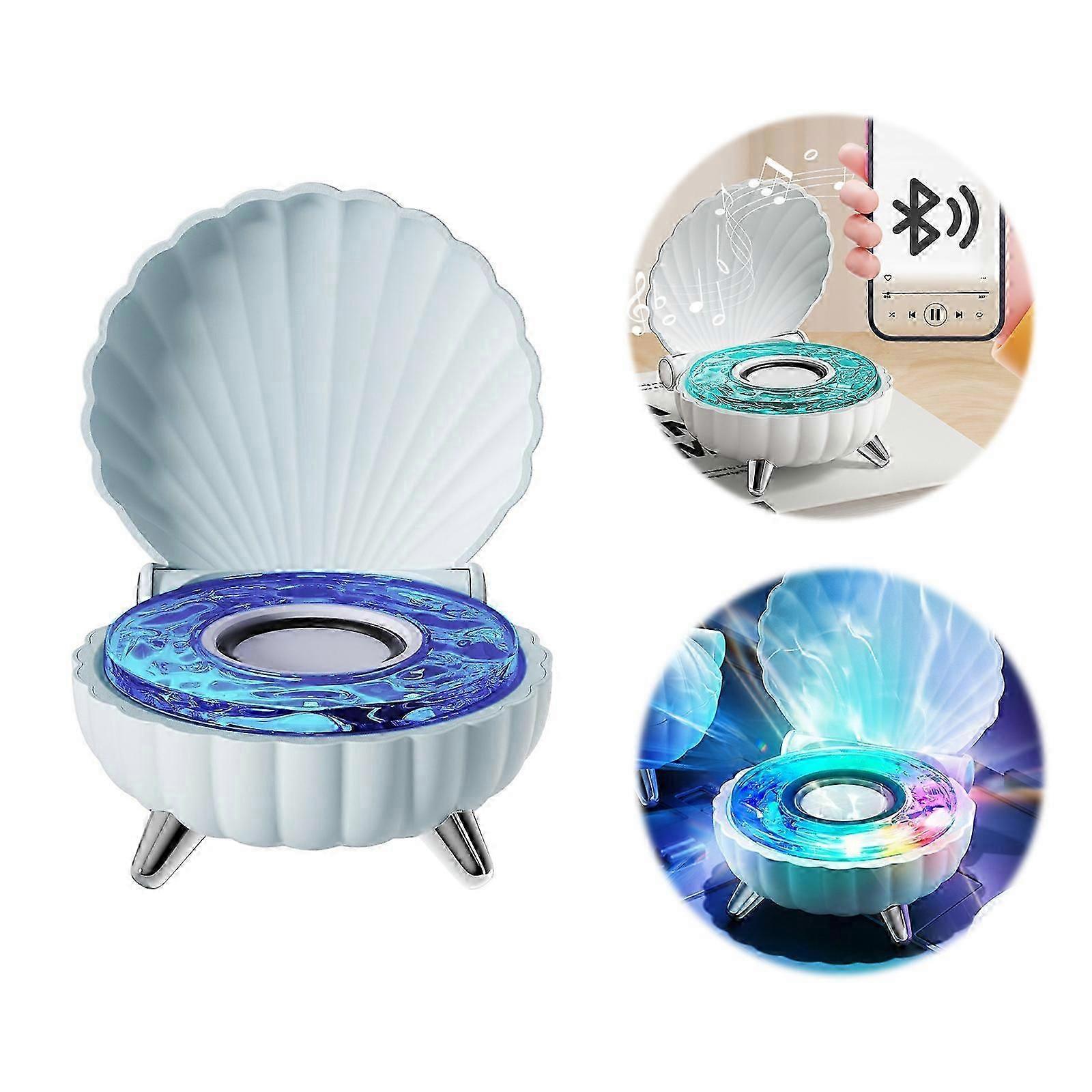 Shell Speaker, Shell Bluetooth Speaker, Mini Bluetooth Shower Speaker with Led Light, Shower Speaker