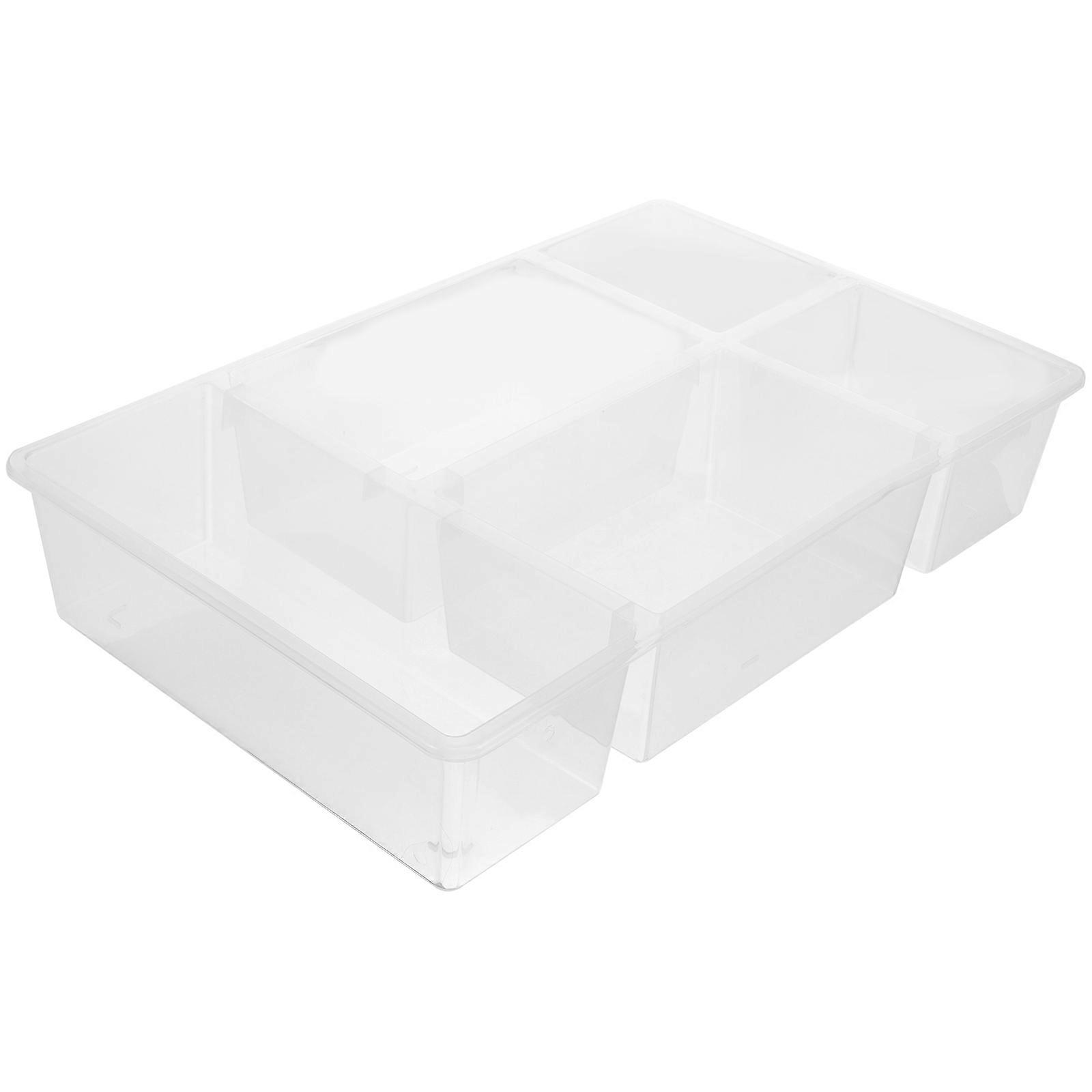 Transparent Cutlery Tray Organizer with Capacity Divider for Kitchen Drawer – Smooth Surface Utensil Storage Holder for Easy Cleaning and Access