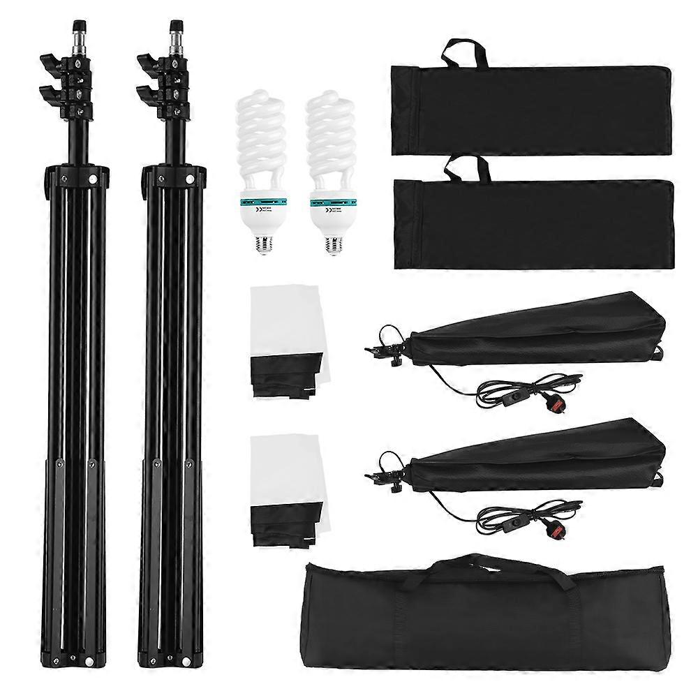 Studio Photography Light Kit - 5500K Softbox Set with High Power Bulbs & Stands