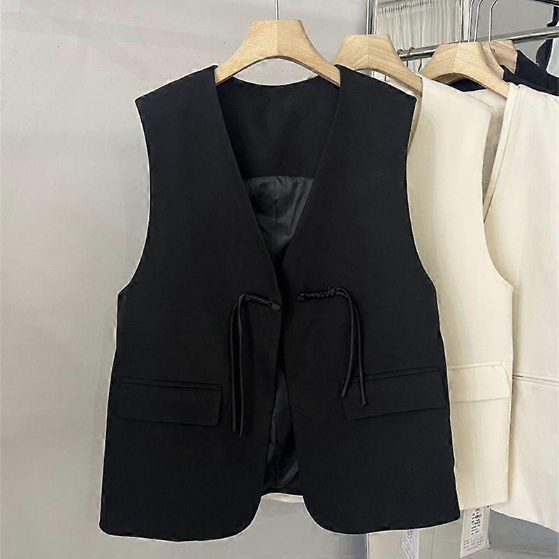 Elevate Your Spring Wardrobe with this Vintage V-Neck Vest for Women: Short and Sophisticated