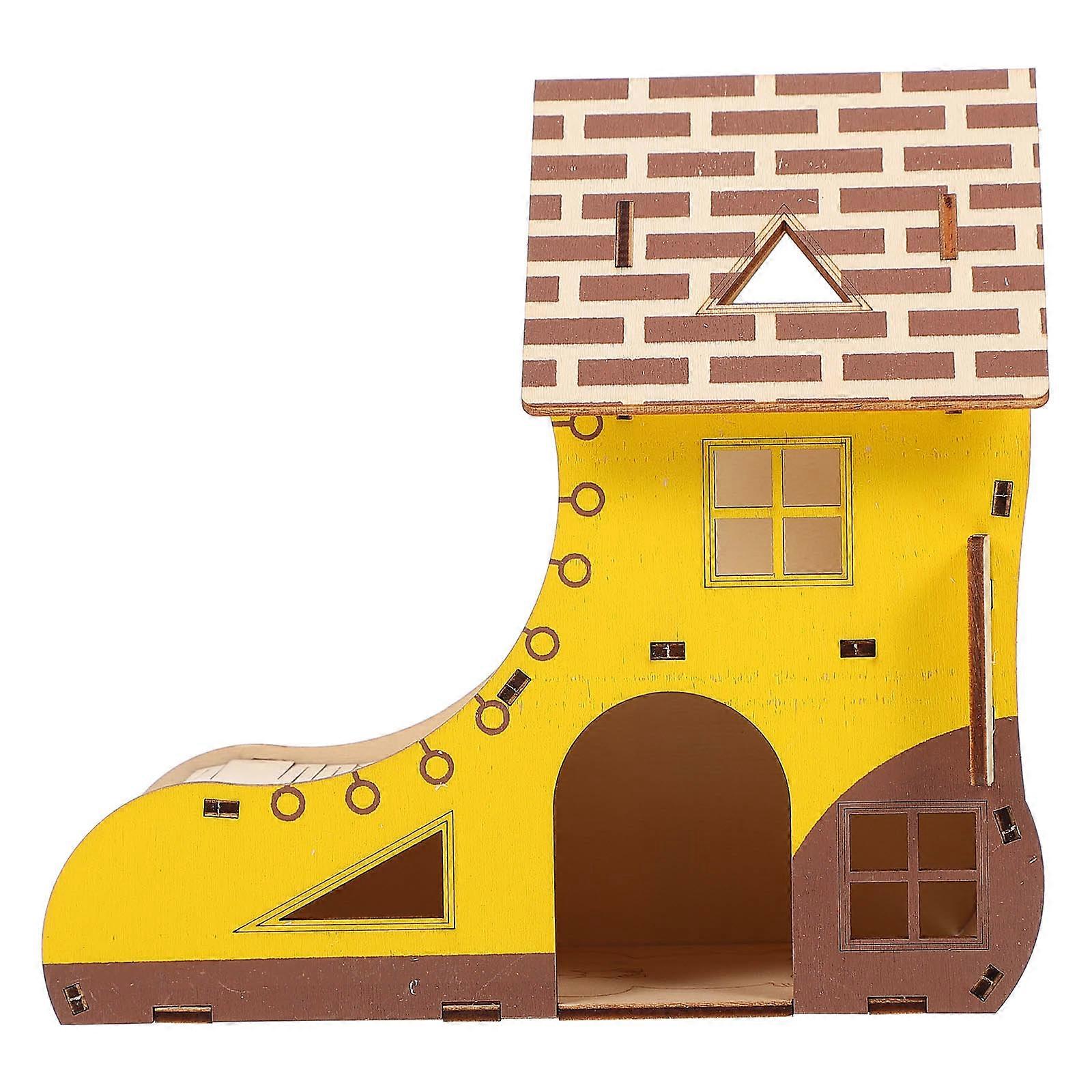 Natural Hamster House for Gerbils Mice Dwarf Hamsters – Durable Pet Accessory Comfortable Hideout with Diy Decoratable Design