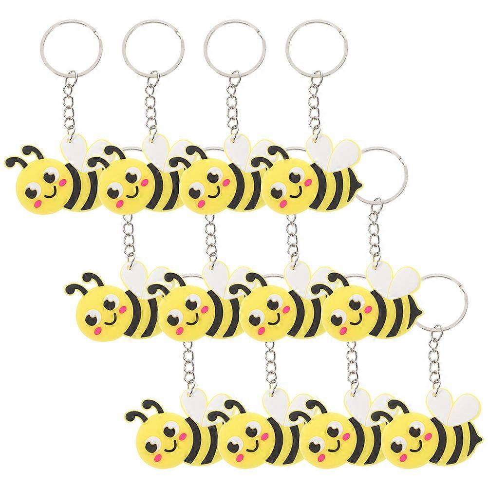 Unique Cartoon Bee Key Ring Perfect for Personalizing Bags and Accessories