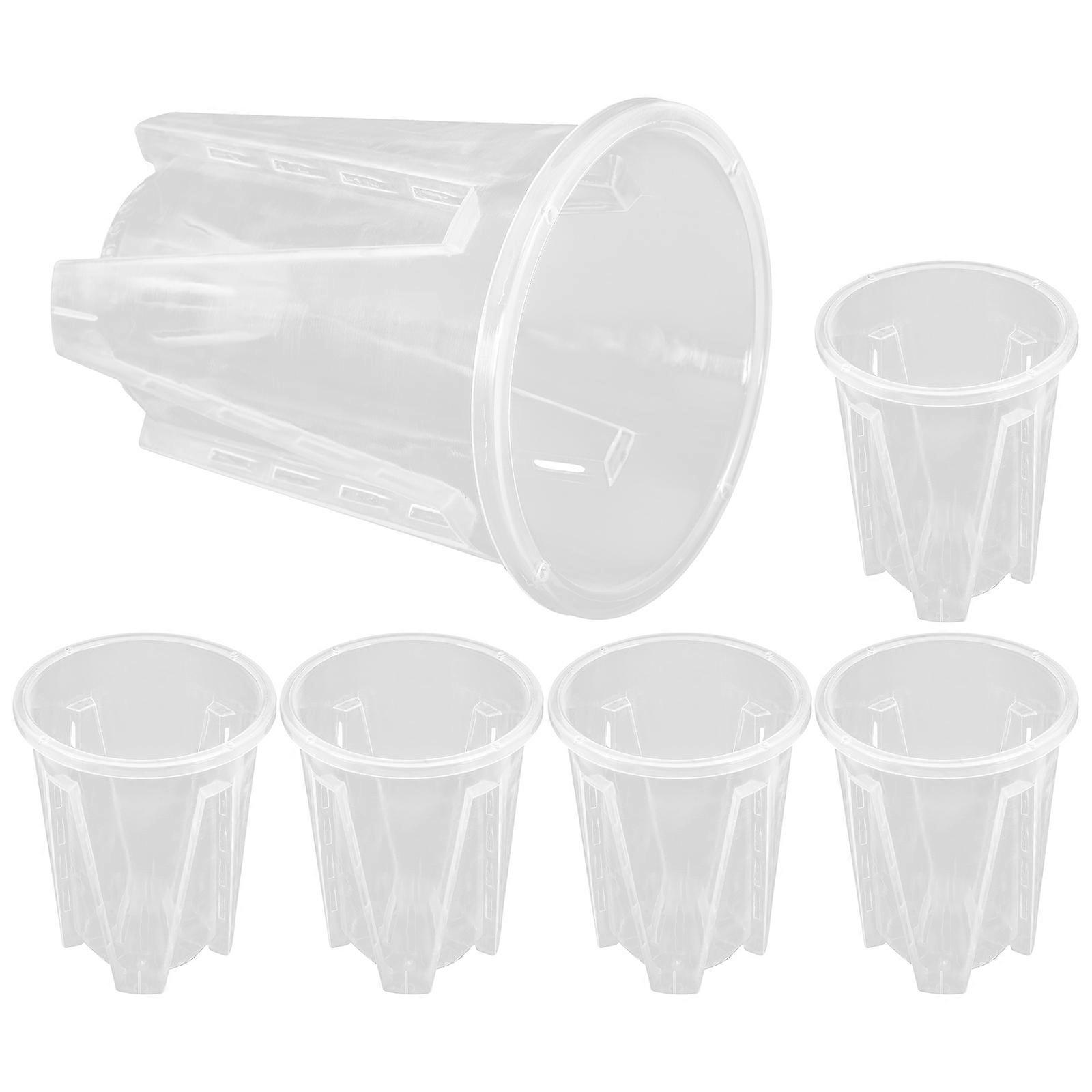Here's a refined and professional product description based on the details you provided:
 
**6pcs Plastic Orchid Pots with Drainage – Breathable