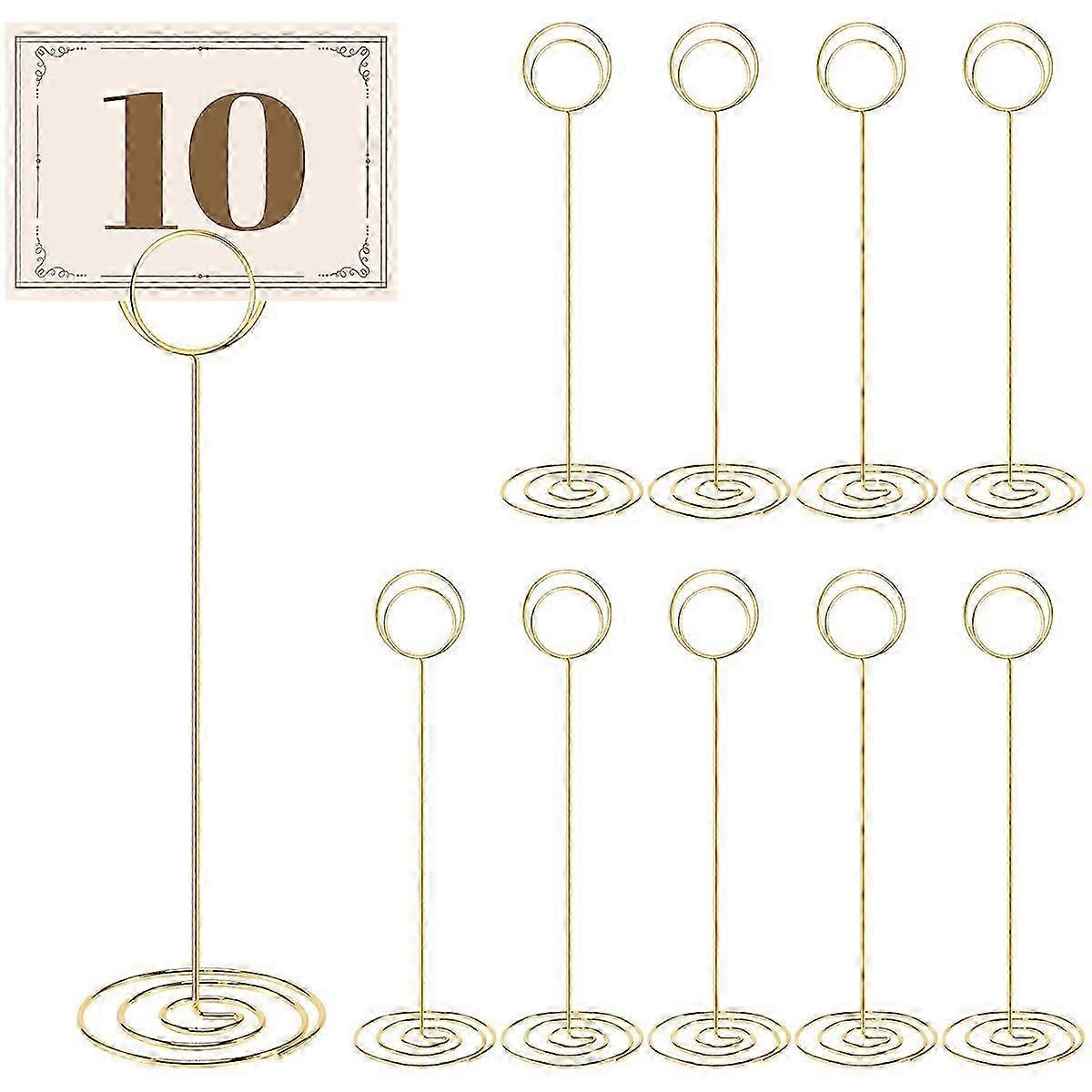 10 Pieces of 8.75" Tall Table Number Stands for Events - Place Card Holders for Weddings and Parties