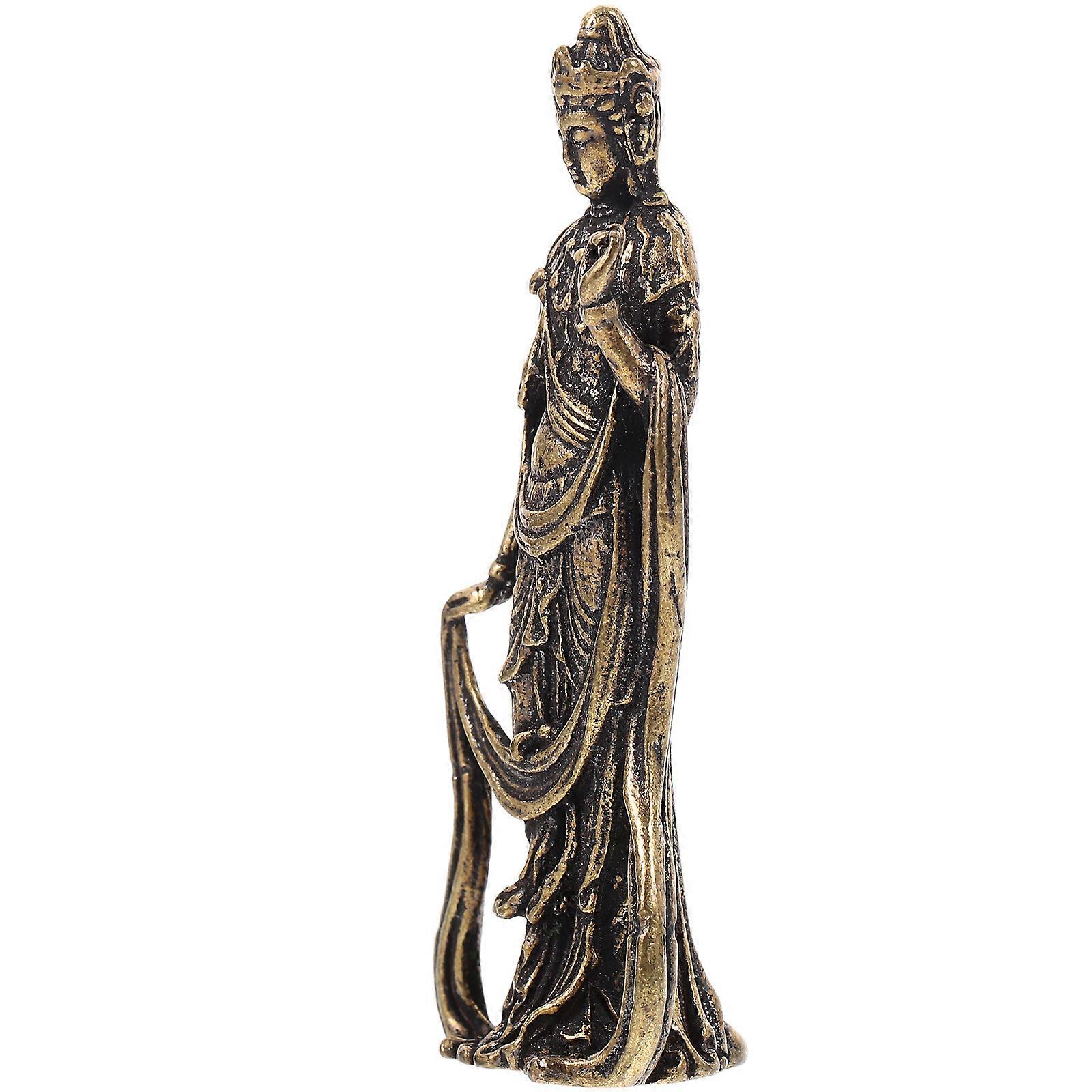 Bodhisattva Figurine, Brass Design for Lasting Use on Desk