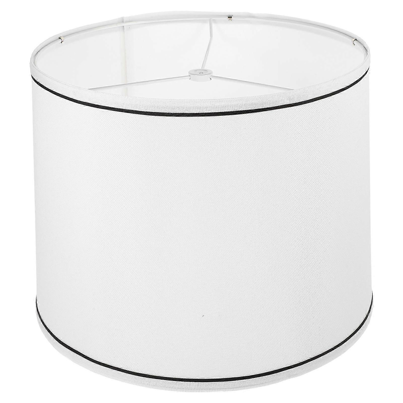 Simple Round Linen Lampshade for Table & Ceiling Lights – Versatile Replacement for Bedroom, Living Room, and Dining Room – Softens Light, Enhances