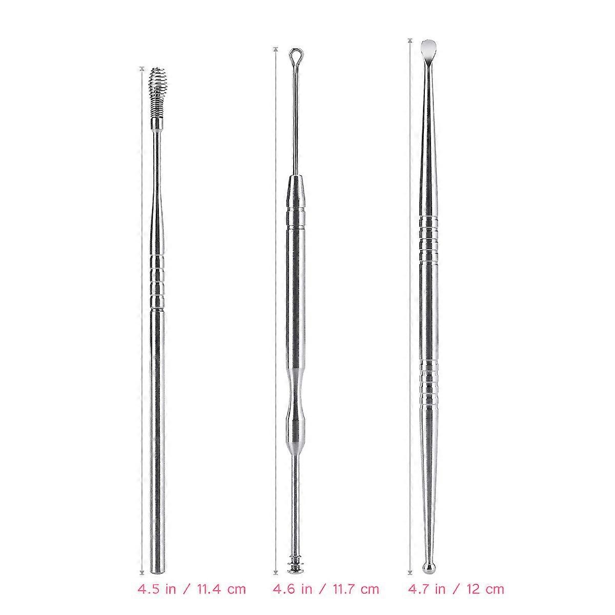 Stainless Steel Ear Spoon Set for Safe Earwax Removal – Ergonomic, Skid Resistant Design with Smooth, Comfortable Surface