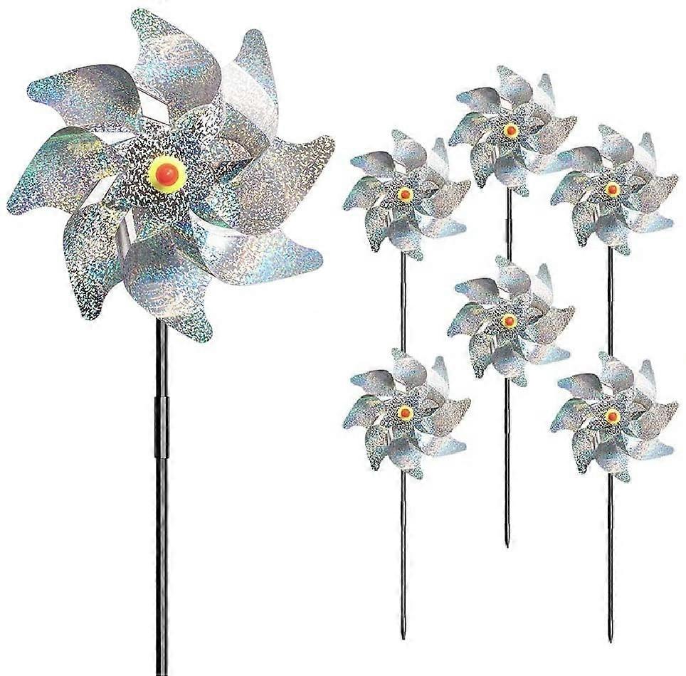 Pack of 6 Wind Turbines, Bird Repellent, Windmill, Balcony, Garden, Yard