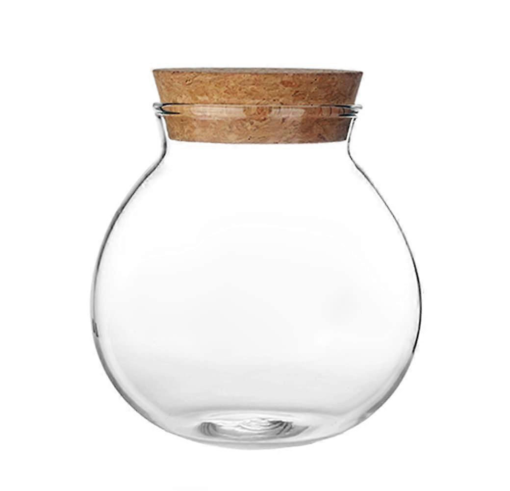 500g Clear Glass Jars with Cork Cap, 16.7oz Refillable Storage Canister for Tea, Spices, Nuts, and Sweets