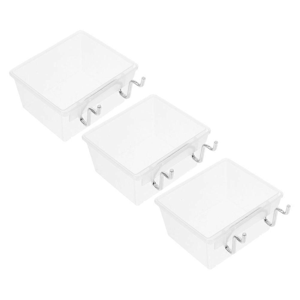 Pegboard Bins 1Set Transparent PP Thickened Hole Design for Home