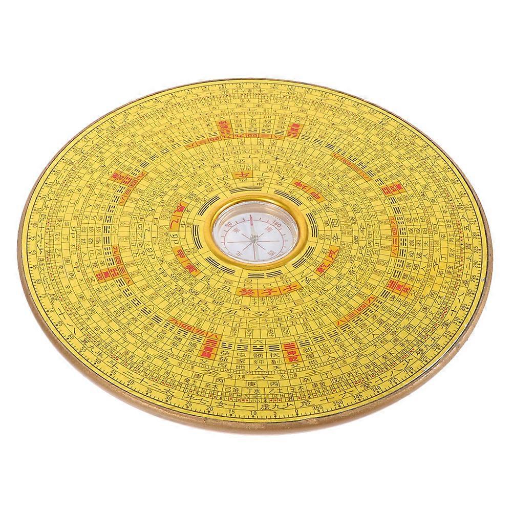 Handheld Feng Shui Detector With Compass Retro Style For Hiking 21.50X21.50X1.20CM 1Pack